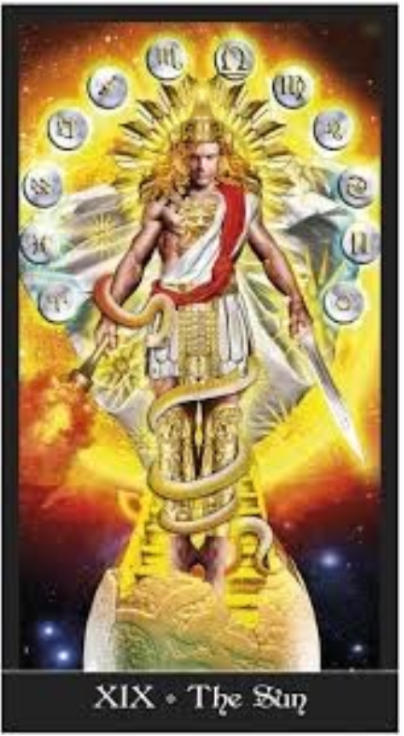 Un Sole mitologico negli Apokalypsis Tarot di Dunne e Huggens
